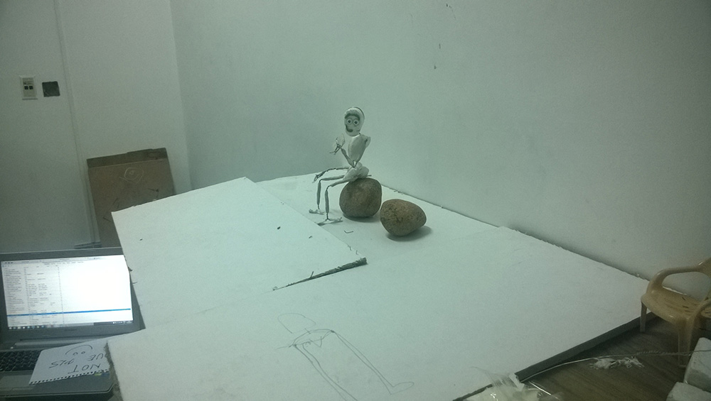 Students build wireframe armatures and shoot action tests.